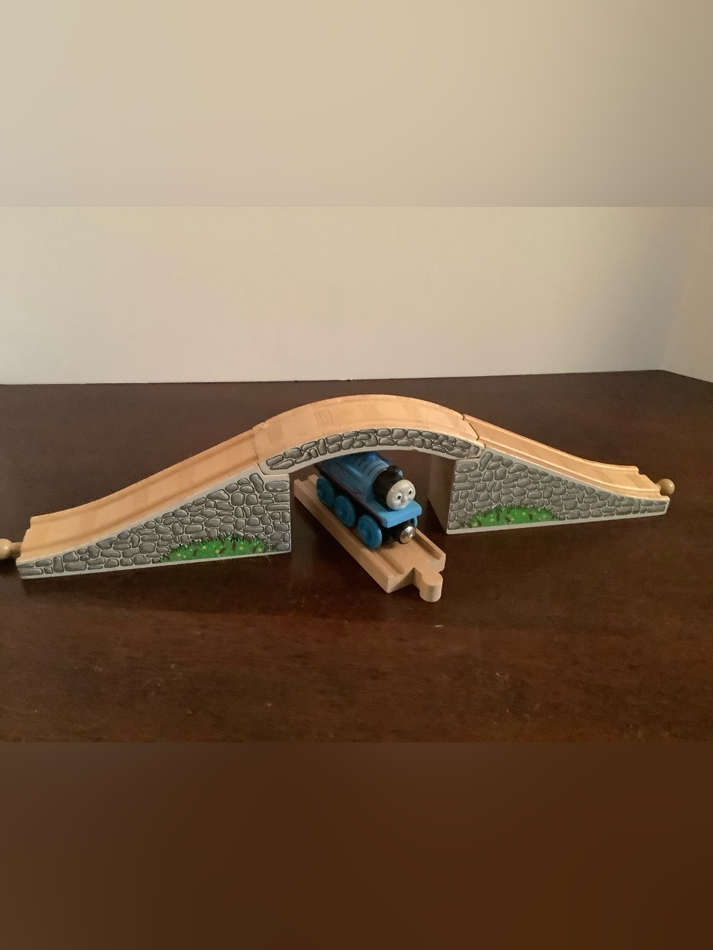 Vtg Rare 3 pc Arched Stone Bridge Thomas Wooden Railway Mountain Overpass